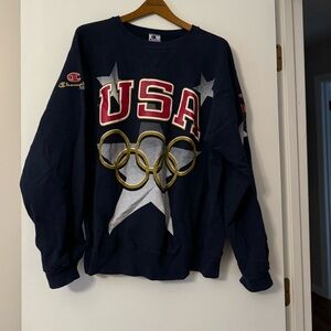 Vintage Olympic rings crew neck sweatshirt